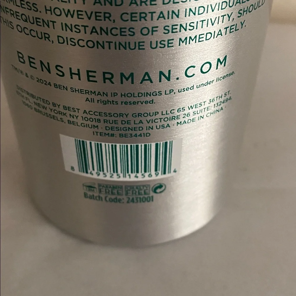 Ben Sherman Exfoliating Body Scrub wash tea tree eucalyptus large 33.8oz pump